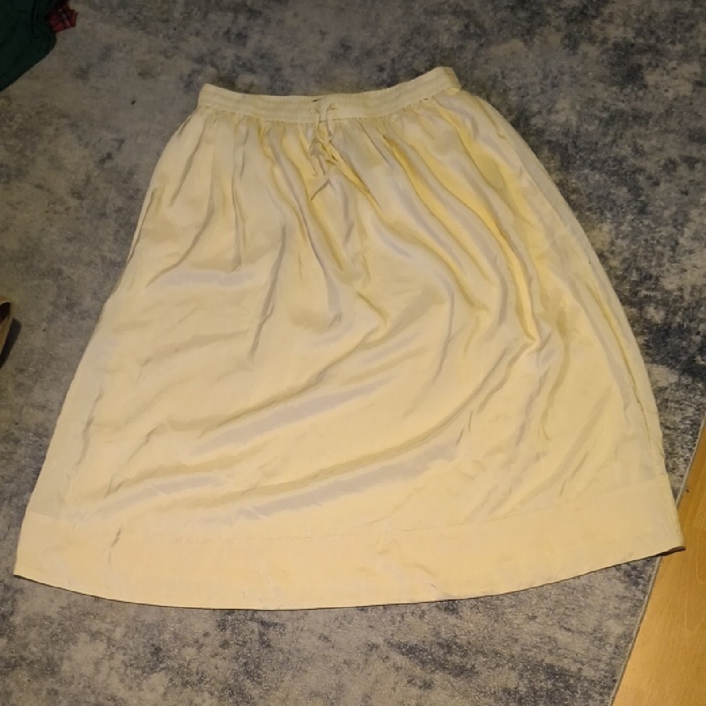 NWT J. Crew | 100% Silk Cream A-Line Skirt